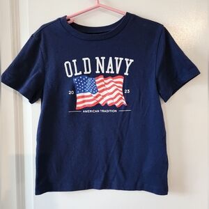 XS size 4 blue Old Navy American Flag t-shirt 2023 patriotic‎ Summer